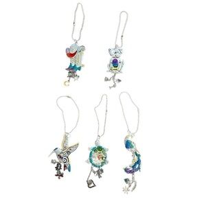 Enamel key chain / purse charm set of 5